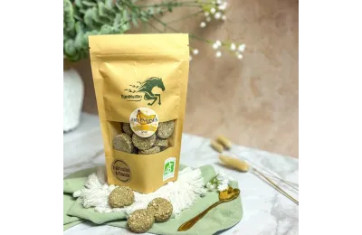 Pferde-Leckerli f&uuml;r Athleten &ndash; Banane & Brennnessel (100 g) - EquiNatBio