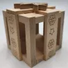 Caja de regalo de madera &ndash; Comedero artesanal de heno para conejos - Bun Box Society