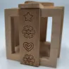 Caja de regalo de madera &ndash; Comedero artesanal de heno para conejos - Bun Box Society