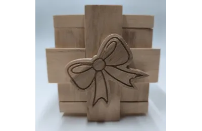 Scatola regalo in legno &ndash; Mangiatoia artigianale per conigli - Bun Box Society