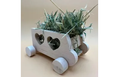 Rolling Wooden Hay Feeder Toy for Rabbits | Bun Box Society