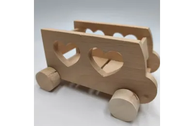 Mangeoire &agrave; foin pour lapins en bois - Petite voiture - Bun Box Society