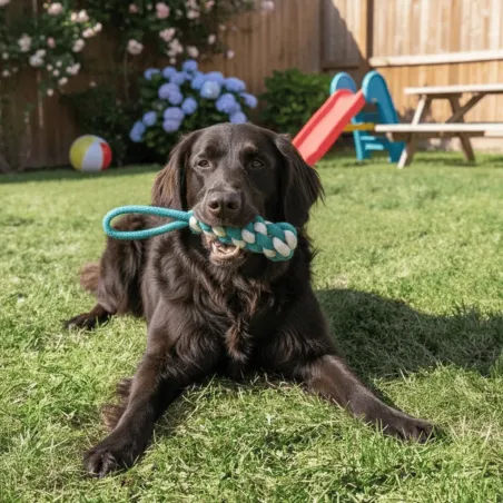Kordelspielzeug f&uuml;r Hunde &ndash; Stabform, 100 % Naturbaumwolle, 3 Gr&ouml;&szlig;en - Bubimex
