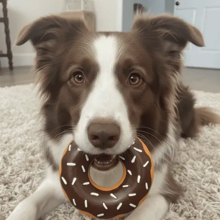 ZippyPaws Donutz Latex Dog Toy with Squeaker &ndash; Chocolate or Strawberry