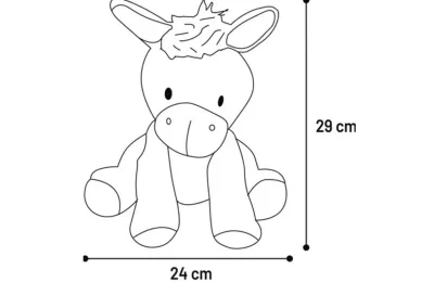 Pl&uuml;sch, Doudou f&uuml;r Hunde &ndash; S&uuml;&szlig;er rosa Esel &ndash; 29 cm - Flamingo