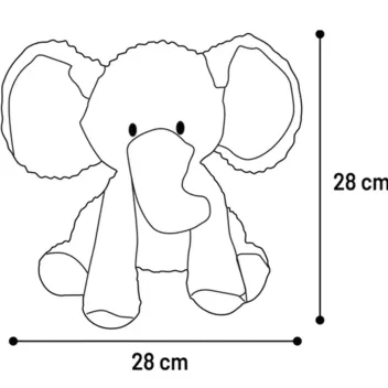 Pl&uuml;sch, Doudou f&uuml;r Hunde &ndash; Sch&ouml;ner rosa Elefant 28 cm - Flamingo