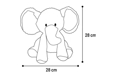 Hondenknuffel / Pluche &ndash; Schattige Roze Olifant van 28 cm | Merlin&Cie