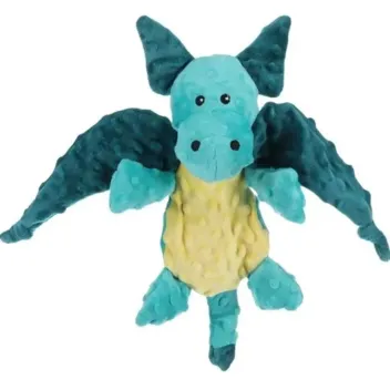 Turquoise Draak Pluche Speeltje voor Honden &ndash; Maat M (40 cm) | Merlin&Cie