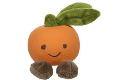 Jouet Couineur pour Chiens - Orange Color&eacute;e en latex & peluche