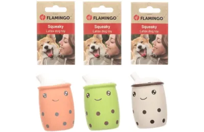 Jouet Couineur pour Chiens &ndash; Tasse &agrave; caf&eacute; en latex, coloris vari&eacute;s