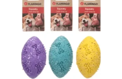 Jouet Ballon de Rugby pour Chiens &ndash; Taille M - Flamingo