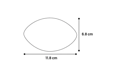 Rugby Ball Dog Toy &ndash; Size M | Latex Squeaky Ball by Flamingo