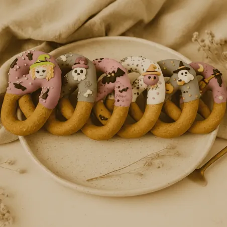 Anti-Gaspi : Biscuits pour chevaux &ndash; Bretzels color&eacute;s (x6) &ndash; Friandises ludiques et artisanaless