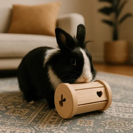 Juguete de Madera para Conejos &ndash; Distribuidor de Golosinas | Bun Box Society