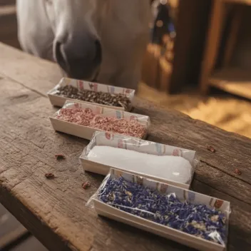 Gourmet-Paket Pferde | Set mit 4 handgefertigten &Eacute;clairs | Nat&uuml;rliche & Blumige Pferdeleckerlis