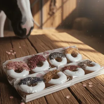 Pack Gourmand Chevaux | Coffret de 8 Donuts Fleuris | Friandises Naturelles & Artisanales