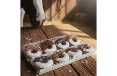 Pack Gourmand Chevaux | Coffret de 8 Donuts Fleuris | Friandises Naturelles & Artisanales