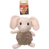 Elephant comfort toy for puppies and small dogs &ndash; soft beige plush - Flamingo