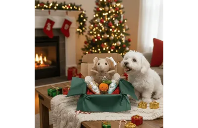 Caja de Navidad para perros peque&ntilde;os &ndash; Juguetes suaves & golosinas deliciosas
