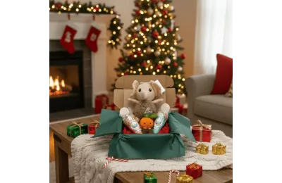 Caja de Navidad para perros peque&ntilde;os &ndash; Juguetes suaves & golosinas deliciosas &ndash; Merlin & Cie