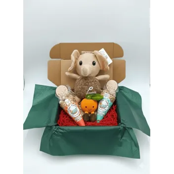 Weihnachtsbox f&uuml;r kleine Hunde &ndash; Weiche Spielzeuge & k&ouml;stliche Leckereien &ndash; Merlin & Cie