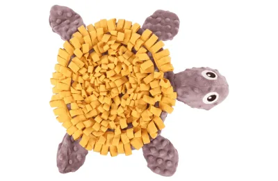 Schn&uuml;ffelteppich f&uuml;r Welpen und kleine Hunde &ndash; Schildkr&ouml;te Ocker & Taupe &ndash; Flamingo