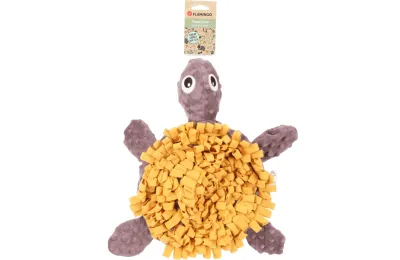 Schn&uuml;ffelteppich f&uuml;r Welpen und kleine Hunde &ndash; Schildkr&ouml;te Ocker & Taupe &ndash; Flamingo