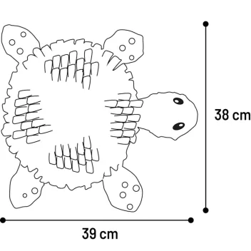 Snuffelmat voor puppy&rsquo;s en kleine honden &ndash; Schildpad Oker & Taupe &ndash; Flamingo
