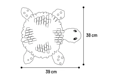 Alfombra olfativa para cachorros y perros peque&ntilde;os &ndash; Tortuga Ocre y Topo  &ndash; Flamingo