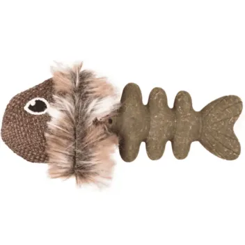 Cat Toy – Textured Fishbone with Catnip - Flamingo