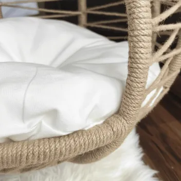 Niche &agrave; bascule en jute naturelle pour chats et petits chiens &ndash; Design & confort - Funny Zoo