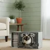 Rascador y escondite de cart&oacute;n de dise&ntilde;o para gatos &ndash; Forma caja de cerillas - District 70