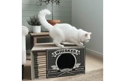 Design-Kratzm&ouml;bel und Versteck aus Karton f&uuml;r Katzen &ndash; Streichholzschachtel-Form - District 70