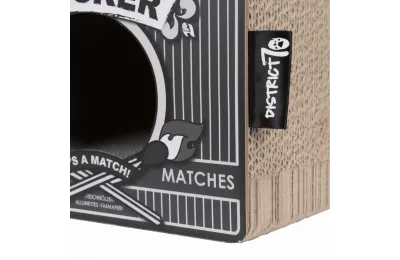 Griffoir et cachette design en carton pour chat &ndash; Forme bo&icirc;te d&rsquo;allumettes d&eacute;corative - District 70