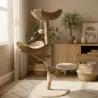 Design Cat Tree in Natural Wood &ndash; Scratching Posts, Platforms & Resting Areas - Hamiform