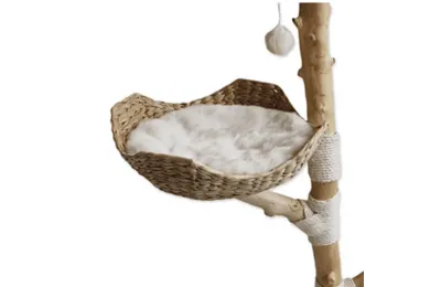 Design krabmeubel voor katten van natuurlijk hout &ndash; Krabpaal, platforms & rustplekken - Hamiform