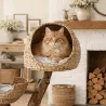 &Aacute;rbol rascador de dise&ntilde;o en madera natural &ndash; Plataformas, zonas de rascado y descanso - Hamiform