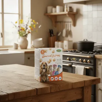 Snack gourmet per cani &ndash; Wraps di pollo con gusti assortiti (x20) - Bubimex