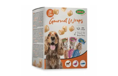 Gourmet hondensnacks &ndash; Wraps met kip & gevarieerde smaken (x20) - Bubimex