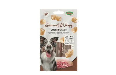 Gourmet Dog Treats &ndash; Chicken & Lamb Wraps (x3) - Bubimex