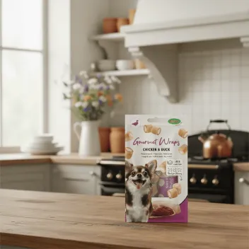 Friandises gourmandes pour chiens &ndash; Wraps au poulet & canard (x3) - Bubimex