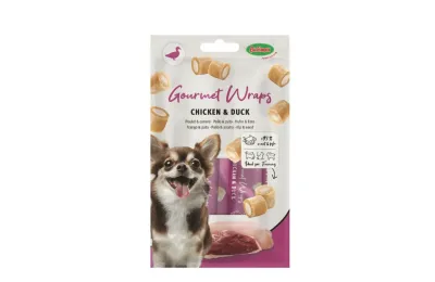 Gourmet hondensnacks &ndash; Wraps met kip & eend (x3) - Bubimex