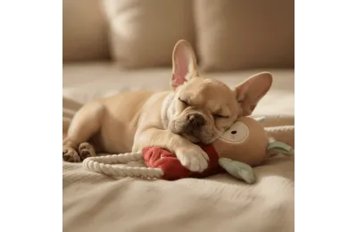 Peluche b&uacute;ho para cachorros &ndash; Con cuerda para morder (38 cm)