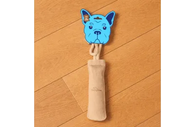 Jouet naturel pour chiens - manchette en daim avec corde - Funny Zoo