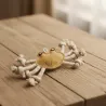 Natuurlijk hondenspeelgoed van su&egrave;de &ndash; Krab met touw voor puppy&rsquo;s en kleine honden - Funny Zoo