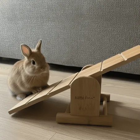 Jouet pour lapins &ndash; Balan&ccedil;oire Agility en bois