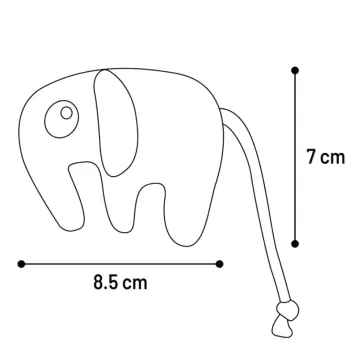 Toy for Cats &ndash; Small Fabric Elephant with Rope - Flamingo