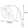 Giocattolo per gatti &ndash; Piccolo elefante in tessuto con corda - Flamingo