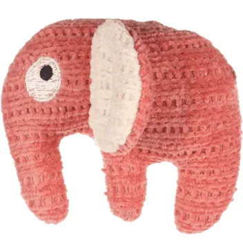 Jouet pour chats &ndash; Petit &eacute;l&eacute;phant en tissu avec corde - Flamingo