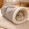 Tunnel pour lapins &ndash; Tunnel douillet en tissu, lit et cachette